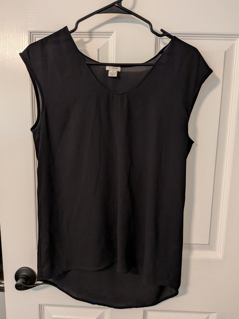 J. Crew Women's Black Sleeveless Shell Top
